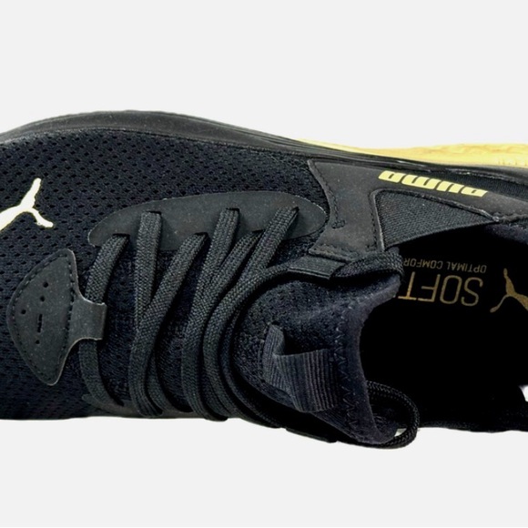 Puma Women’s Cell Vibe Black and Gold Athletic Shoes - Picture 6 of 7